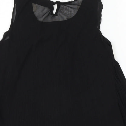 Womens UK Size L E-Lady Black Basic Blouse