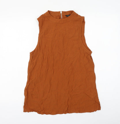 Womens UK Size 12 New Look Brown Basic Blouse