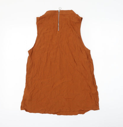 Womens UK Size 12 New Look Brown Basic Blouse
