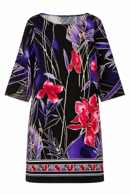 Nine West Womens Multicoloured Floral Polyester Shift Size 14 Boat Neck Pullover