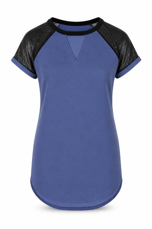 Select Womens Blue Polyester Shift Size 14 Round Neck Pullover