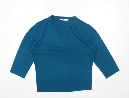 Womens UK Size XL M&Co Blue Pullover Jumper