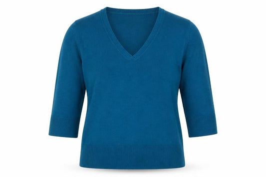Womens UK Size XL M&Co Blue Pullover Jumper
