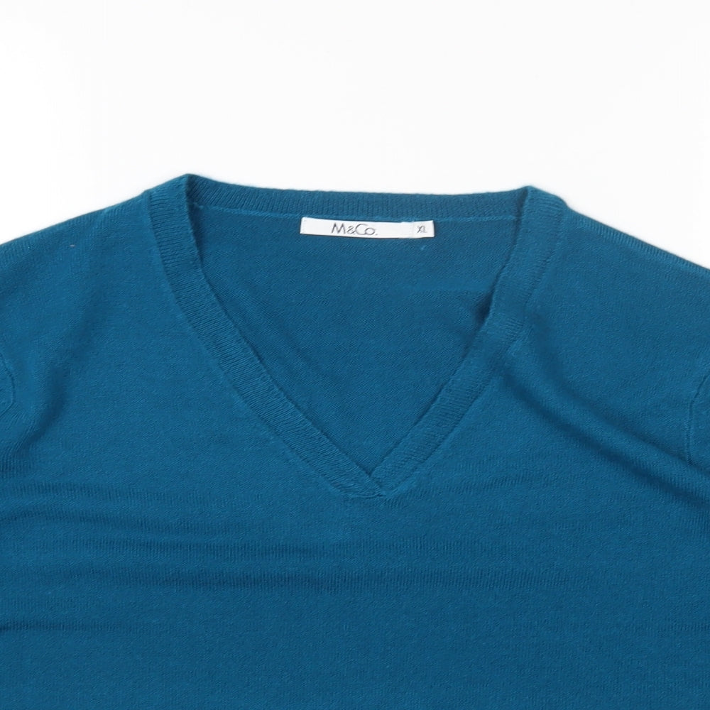 Womens UK Size XL M&Co Blue Pullover Jumper