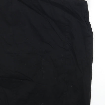Primark Womens Black Cotton A-Line Skirt Size 12 Zip