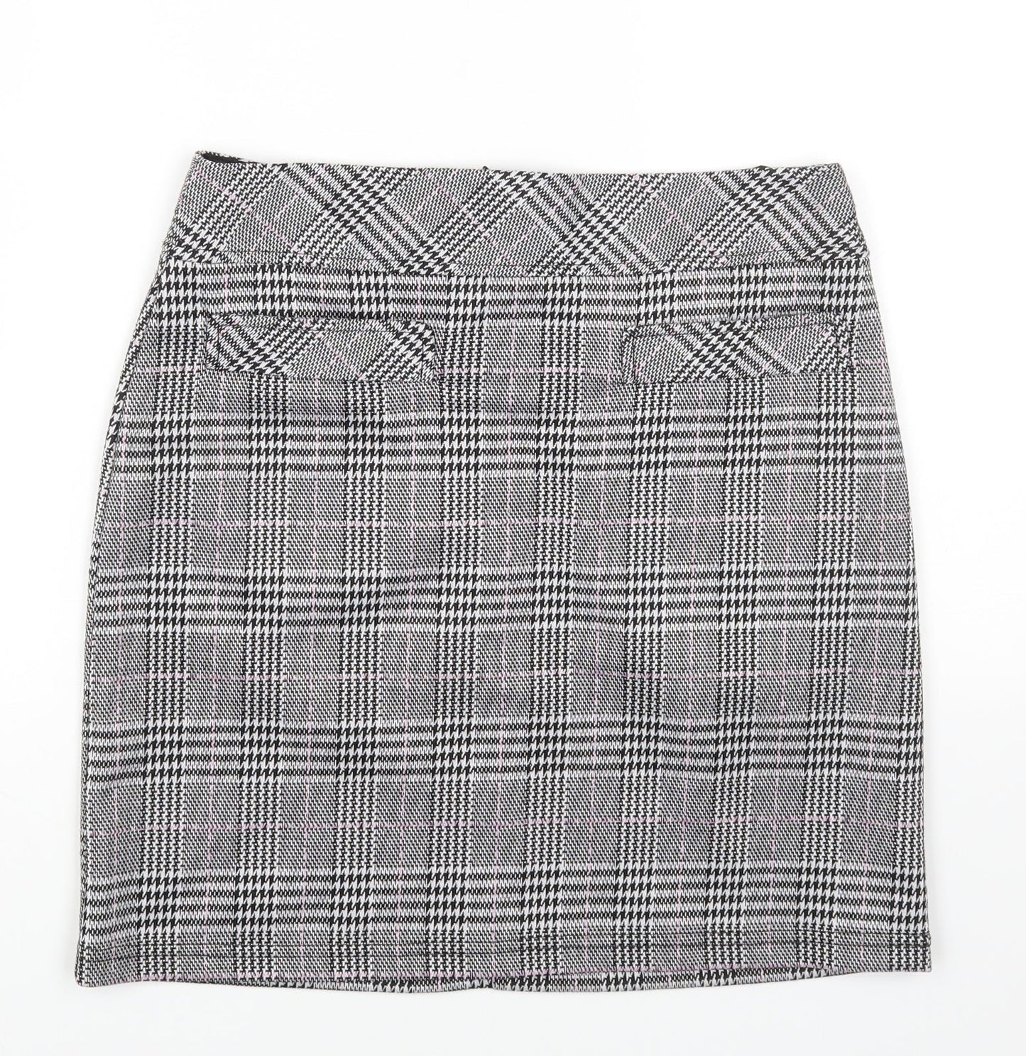 Peacocks Womens Multicoloured Plaid Polyester Mini Skirt Size 8 Zip
