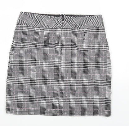 Peacocks Womens Multicoloured Plaid Polyester Mini Skirt Size 8 Zip