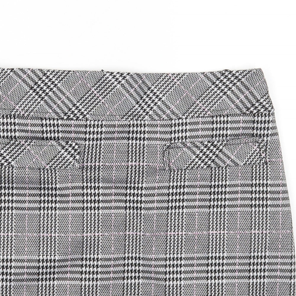 Peacocks Womens Multicoloured Plaid Polyester Mini Skirt Size 8 Zip
