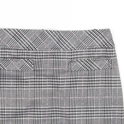 Peacocks Womens Multicoloured Plaid Polyester Mini Skirt Size 8 Zip