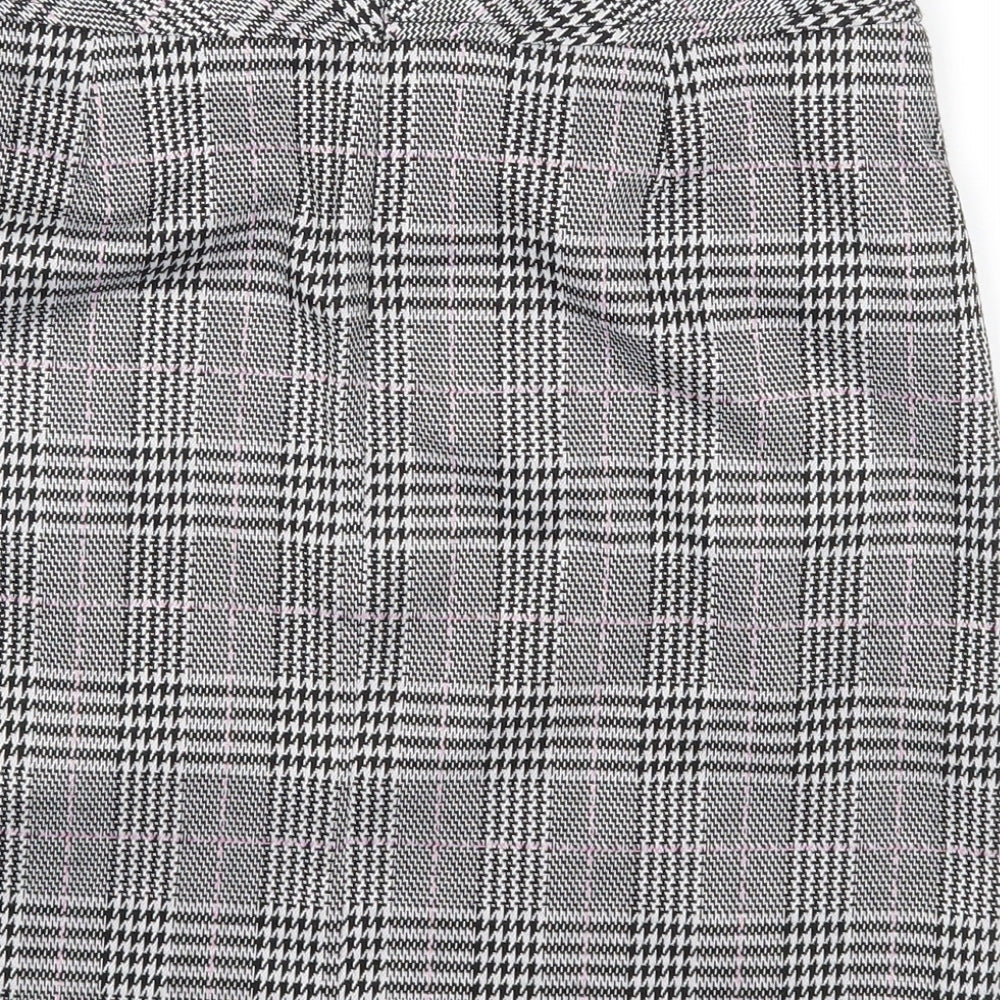 Peacocks Womens Multicoloured Plaid Polyester Mini Skirt Size 8 Zip