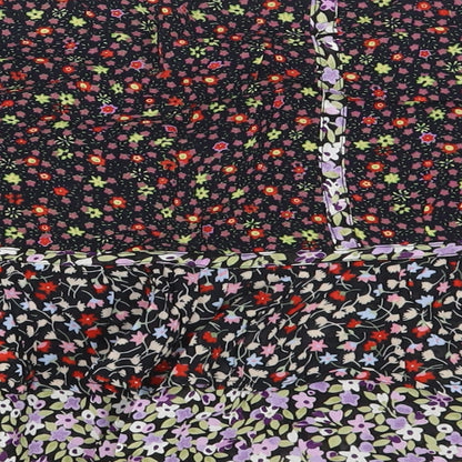 Limited Collection Womens Multicoloured Floral Polyester Mini Skirt Size 8 Drawstring