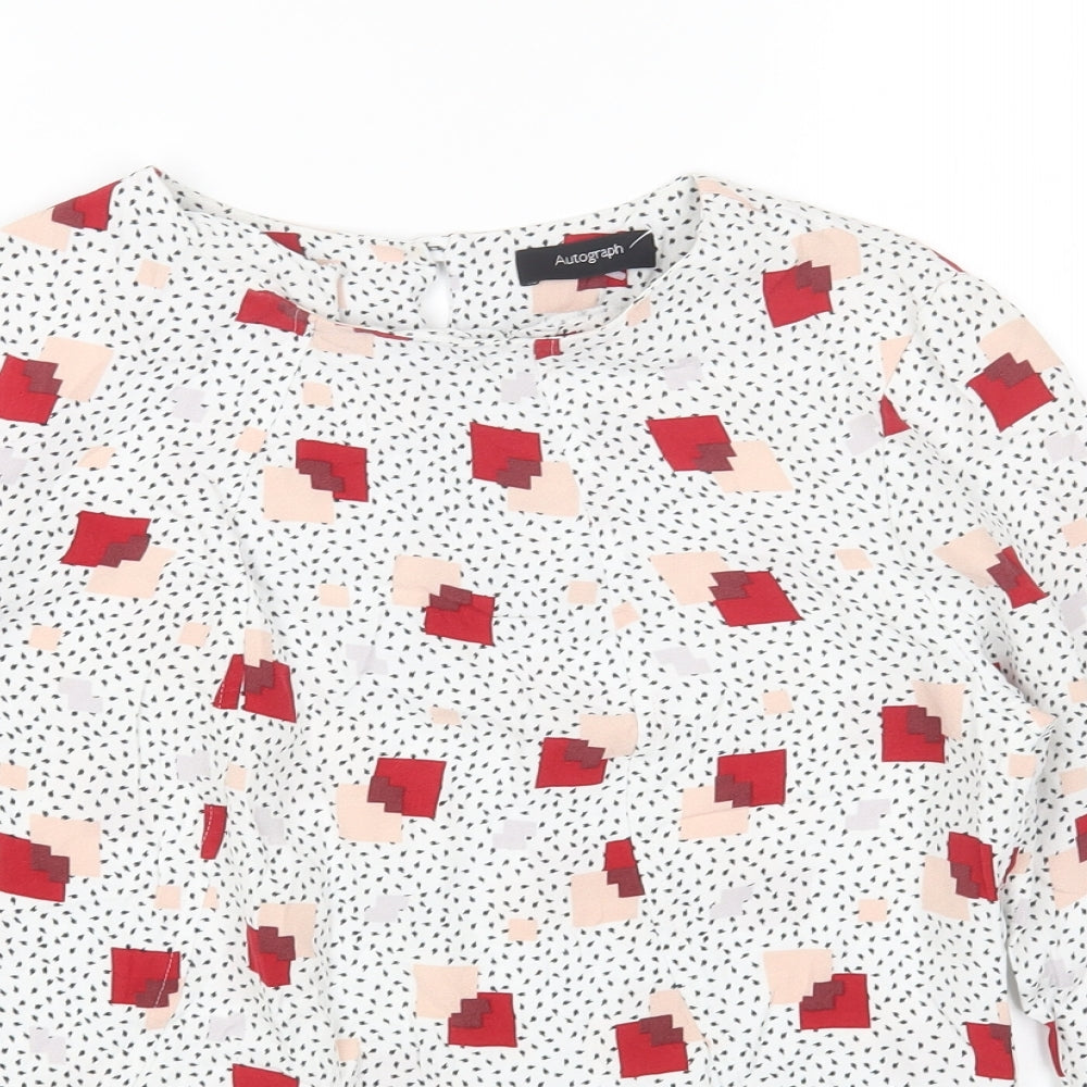 Womens UK Size 8 Marks and Spencer Multicoloured Basic Blouse