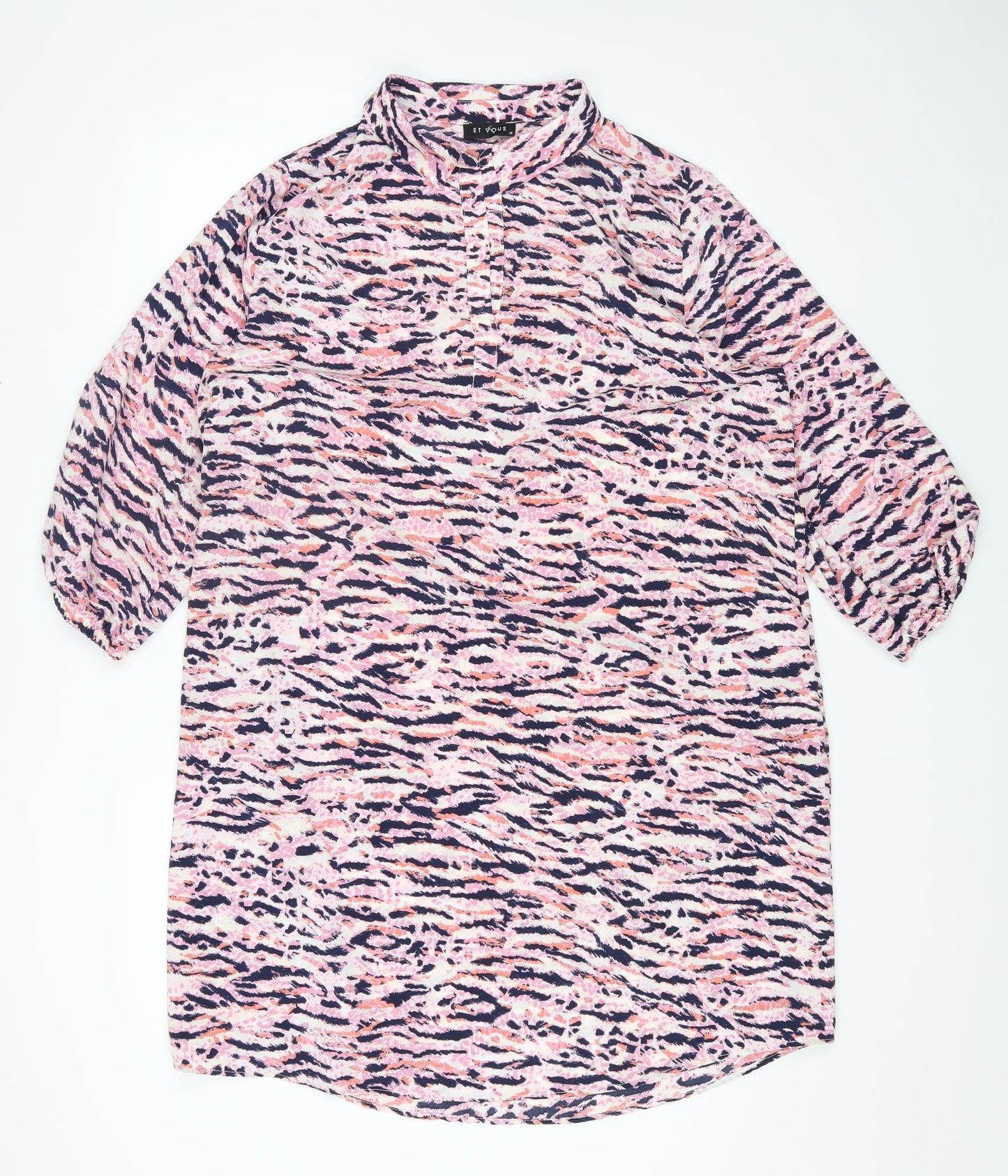 Womens UK Size 16 ET VOUS Multicoloured Basic T-Shirt