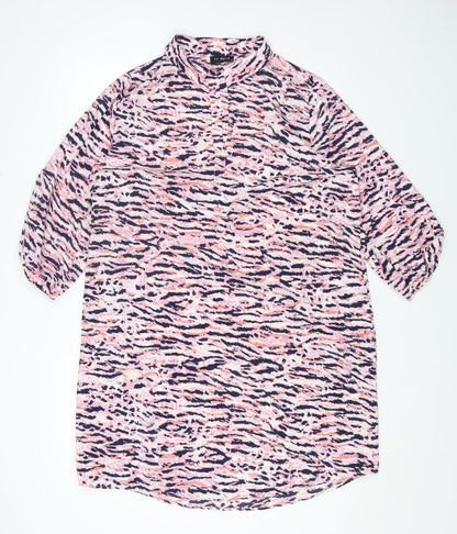 Womens UK Size 16 ET VOUS Multicoloured Basic T-Shirt