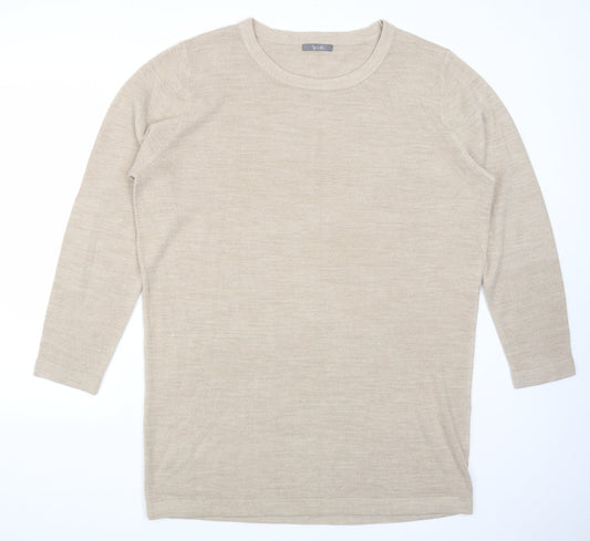 Womens UK Size 22 South Beige Pullover Jumper