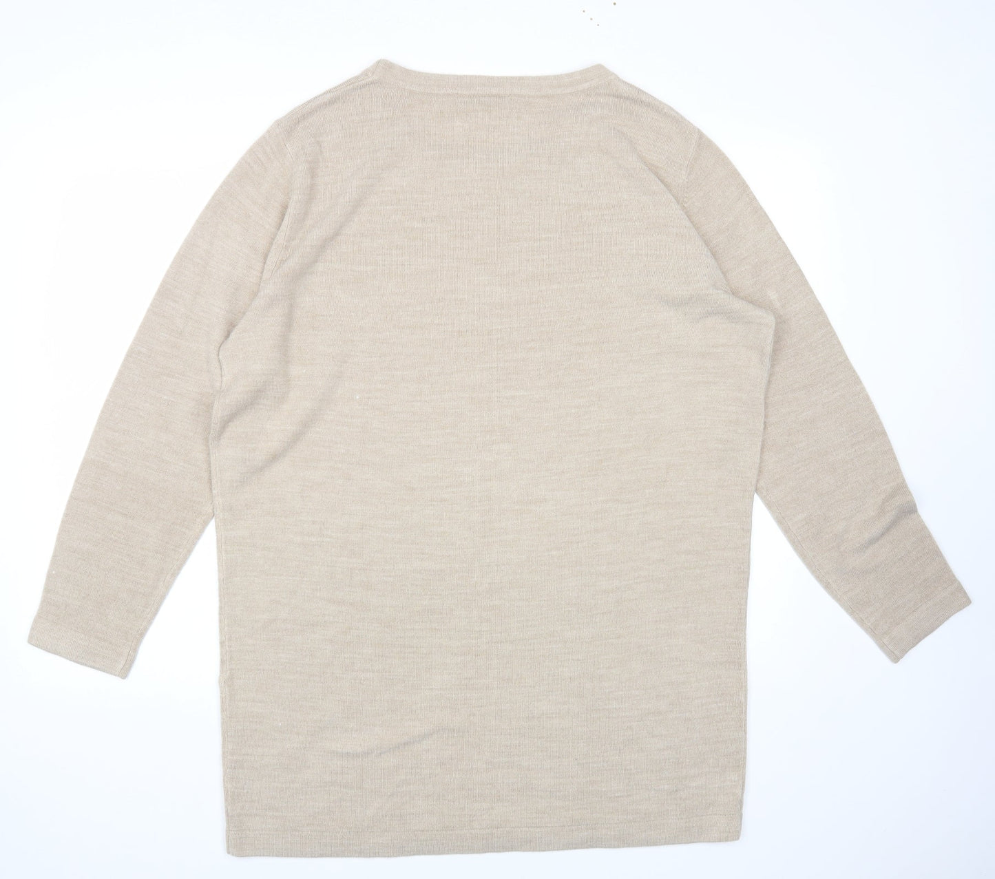 Womens UK Size 22 South Beige Pullover Jumper