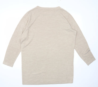 Womens UK Size 22 South Beige Pullover Jumper
