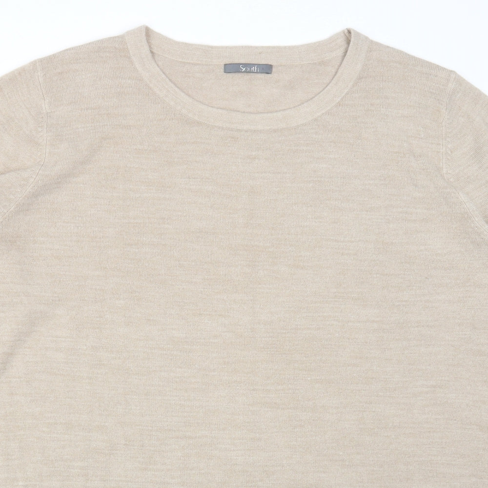 Womens UK Size 22 South Beige Pullover Jumper