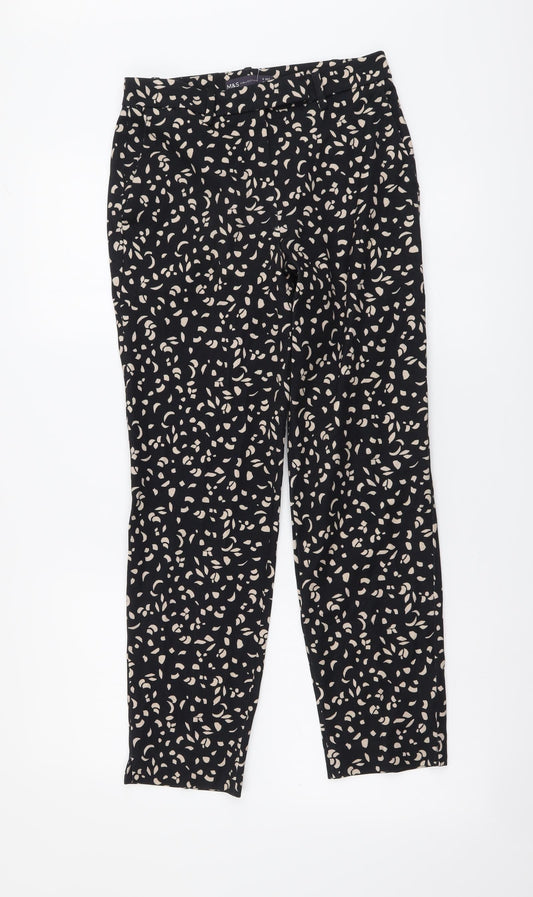 Womens UK Size 6 Marks and Spencer Regular Fit Chino Black Trousers