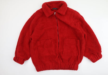 Womens UK Size 10 PRETTYLITTLETHING Red Jacket