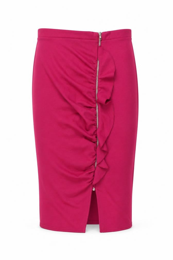River Island Womens Pink Polyester A-Line Skirt Size 8 Zip