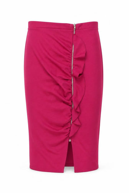 River Island Womens Pink Polyester A-Line Skirt Size 8 Zip