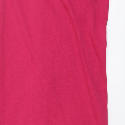 River Island Womens Pink Polyester A-Line Skirt Size 8 Zip
