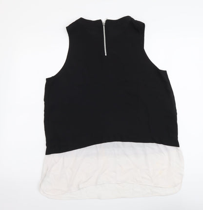 Womens UK Size 14 Roman Black Basic T-Shirt