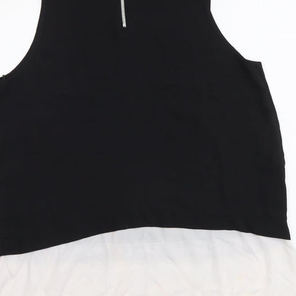 Womens UK Size 14 Roman Black Basic T-Shirt