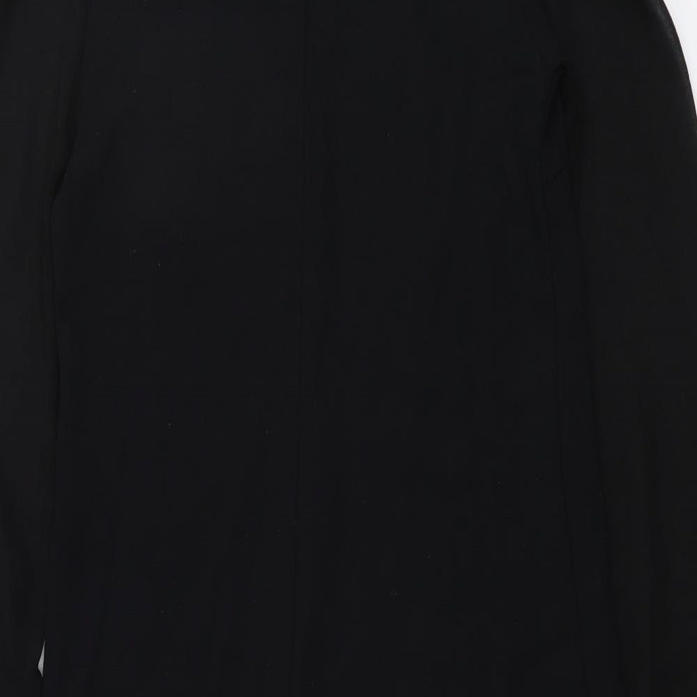 Dorothy Perkins Womens Black Polyester A-Line Size 8 Collared Pullover