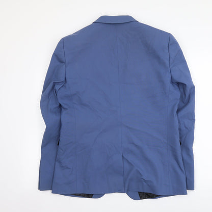ASOS Mens Blue Polyester Jacket Suit Jacket Size S