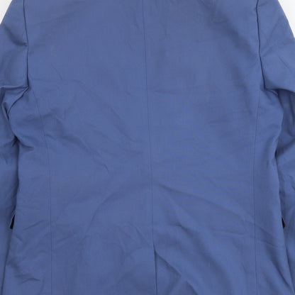 ASOS Mens Blue Polyester Jacket Suit Jacket Size S