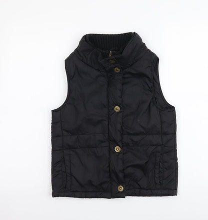 Urban Girls Black Gilet Jacket Size 8 Years Zip