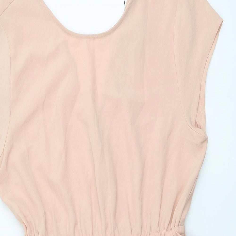 Only Womens Pink Polyester Mini Size S Round Neck Pullover