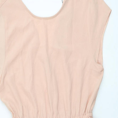 Only Womens Pink Polyester Mini Size S Round Neck Pullover