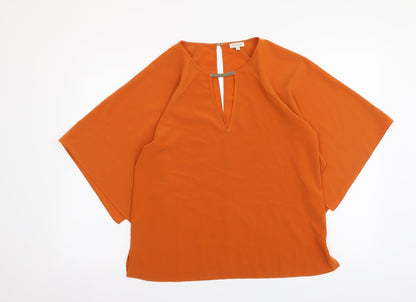 Womens UK Size 8 River Island Orange Basic Blouse