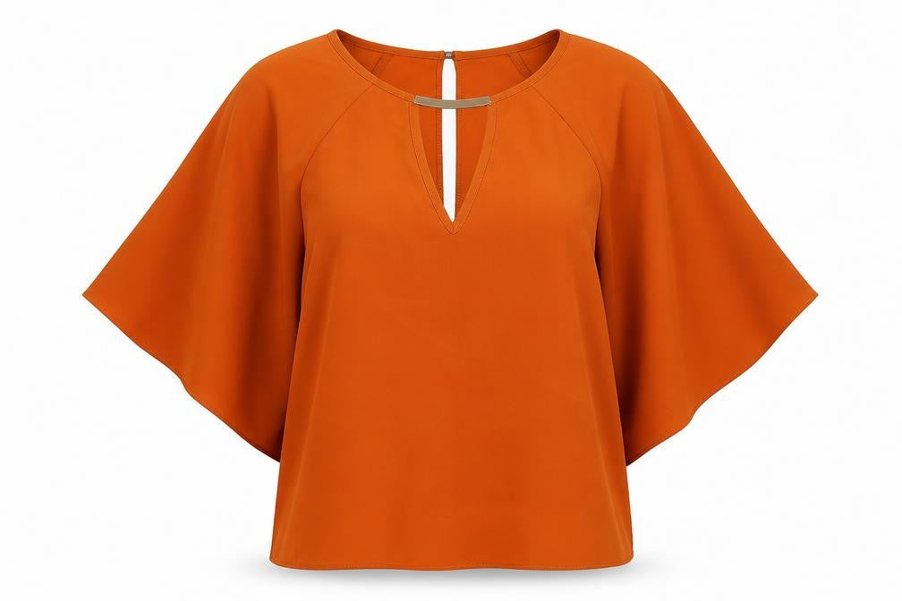 Womens UK Size 8 River Island Orange Basic Blouse
