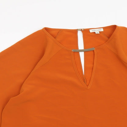 Womens UK Size 8 River Island Orange Basic Blouse