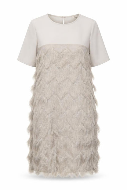 River Island Womens Beige Polyester A-Line Size 6 Round Neck Pullover