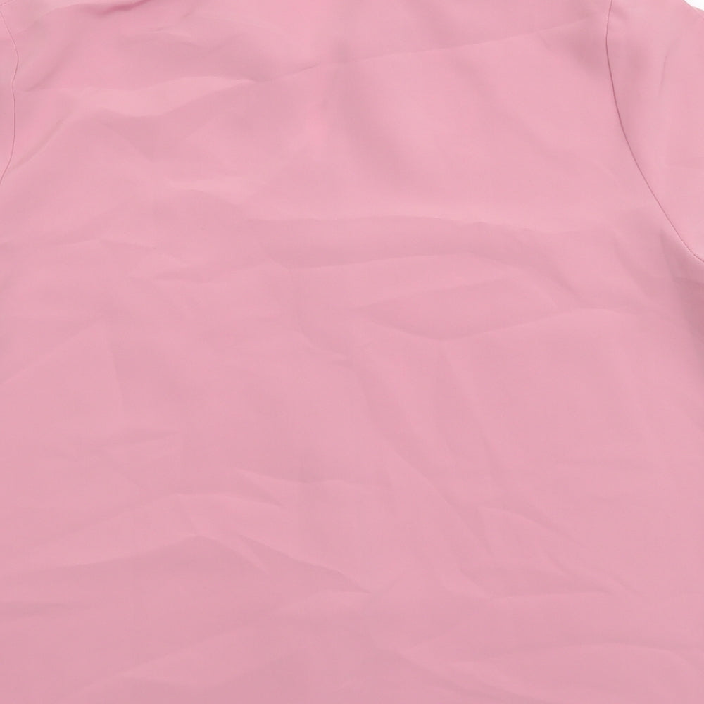 Berkertex Womens Pink Polyester Basic Button-Up Size 14 Collared