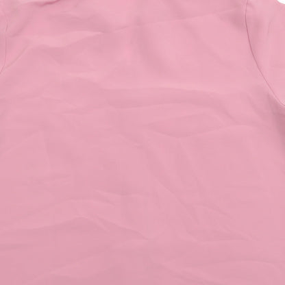 Berkertex Womens Pink Polyester Basic Button-Up Size 14 Collared