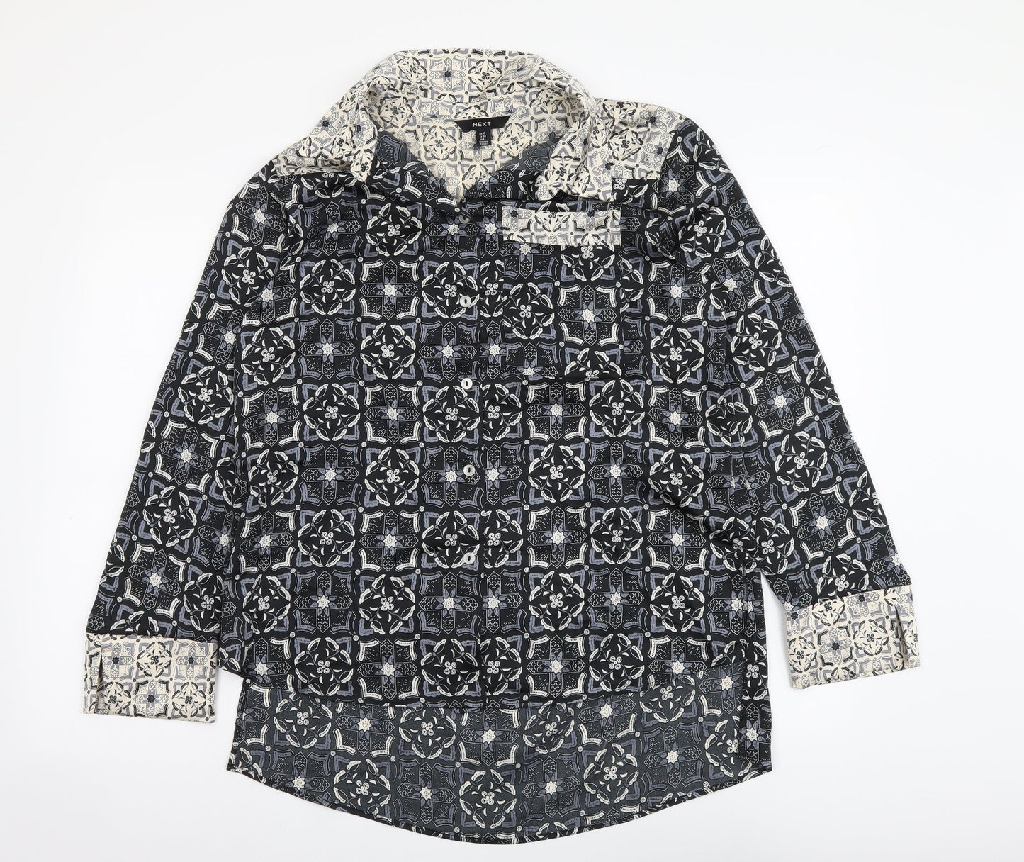 Womens UK Size 10 NEXT Multicoloured Basic Button-Up