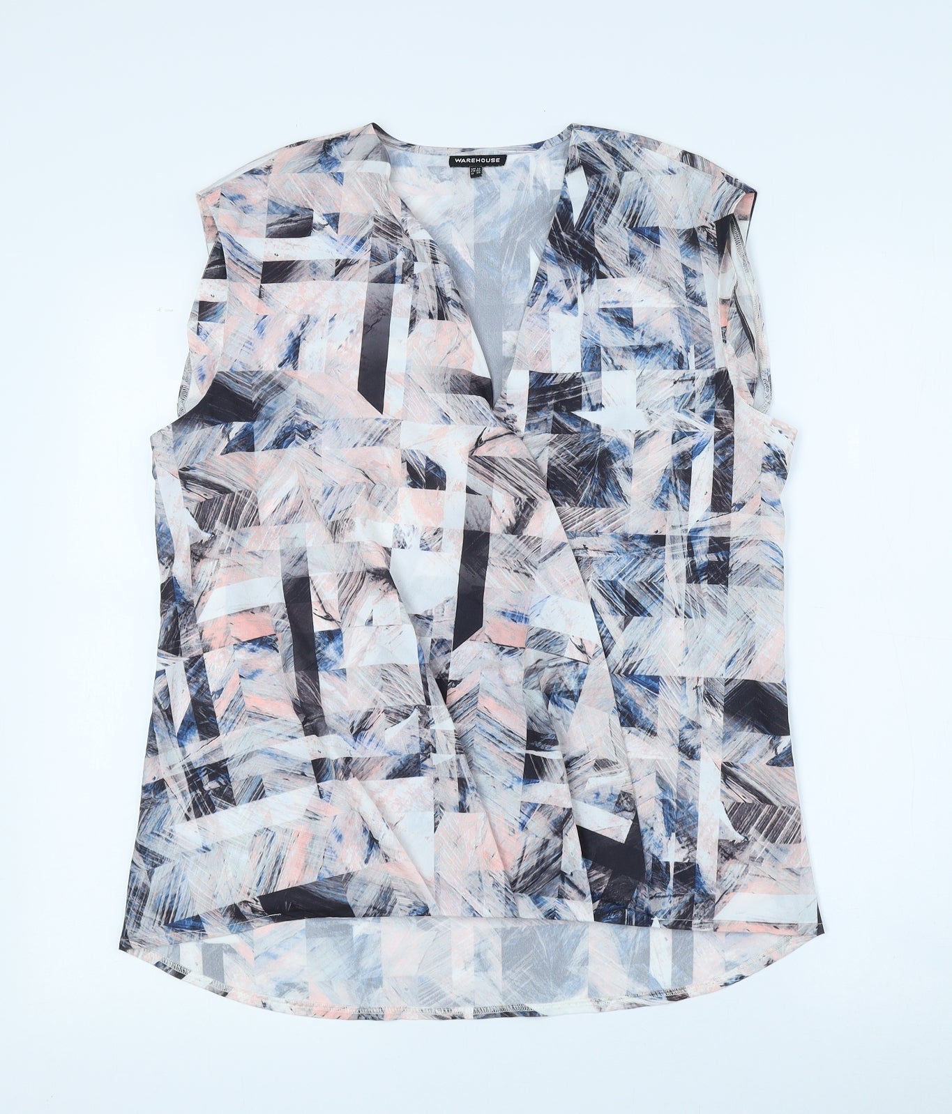 Womens UK Size 12 Warehouse Multicoloured Basic Blouse