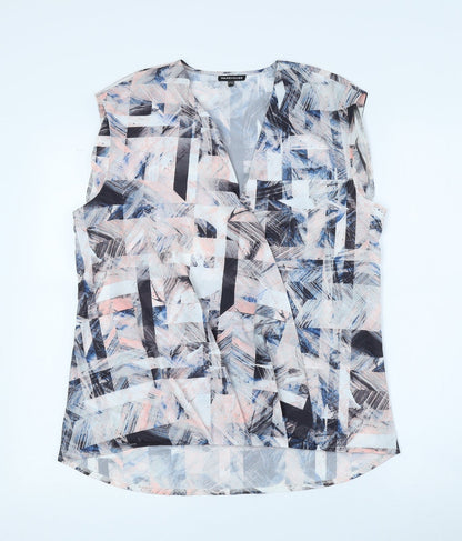 Womens UK Size 12 Warehouse Multicoloured Basic Blouse