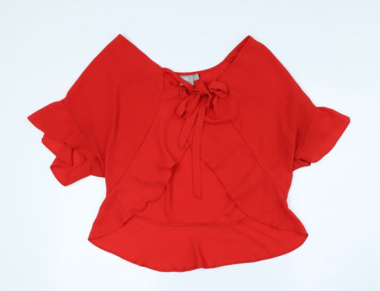 Womens UK Size 8 ASOS Red Basic Blouse