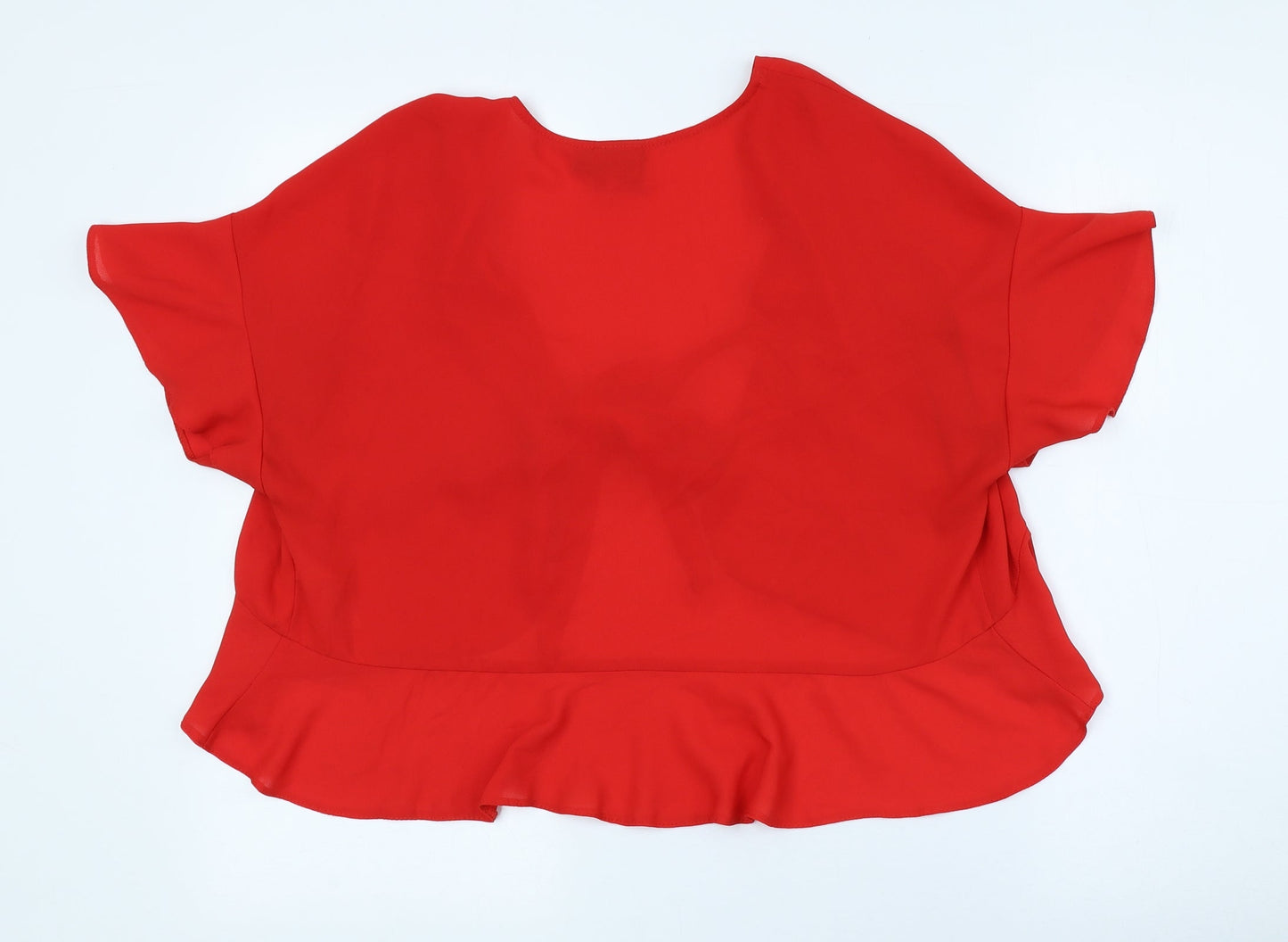 Womens UK Size 8 ASOS Red Basic Blouse