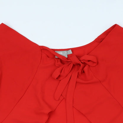 Womens UK Size 8 ASOS Red Basic Blouse
