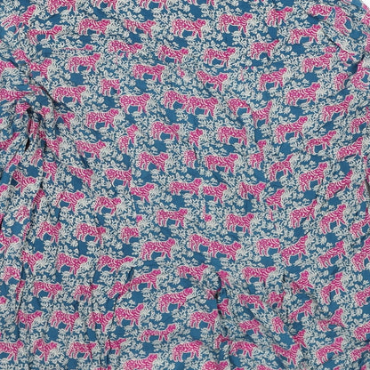 Vanessa Virginia Womens Multicoloured Floral Viscose Basic T-Shirt Size 14 V-Neck - Asymmetric Tigers