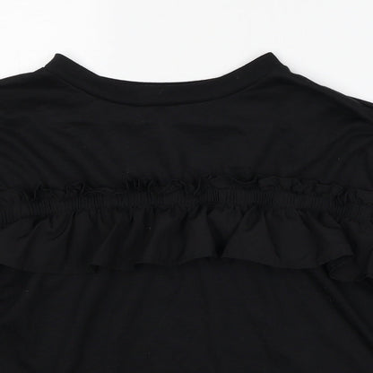 SheIn Womens Black Polyester Pullover Sweatshirt Size L Pullover