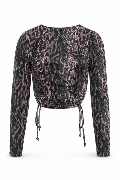 Womens UK Size 4 PRETTYLITTLETHING Multicoloured Cropped Blouse